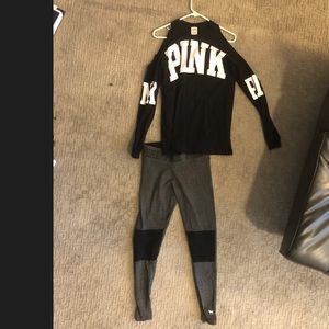 Victoria secret open shoulder top and bottoms